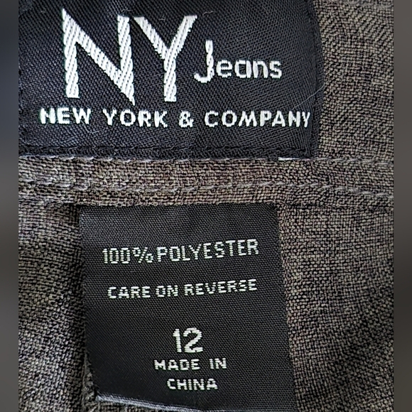 New York and company Cargo Pant 12 Lerner Gray New Pockets WaistLoop Preppy - Picture 11 of 11